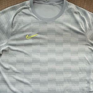 Nike Gray and Yellow Sports Tee